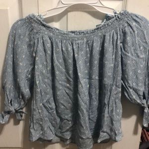 Off the shoulder flower top